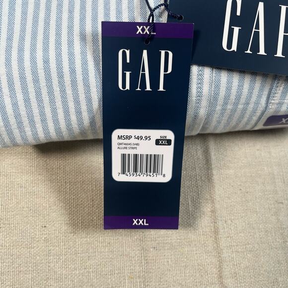 Gap Men's Button Down Long Sleeve 2XL Brand New Nwt Oxford Shirt $49.95 - Picture 6 of 7